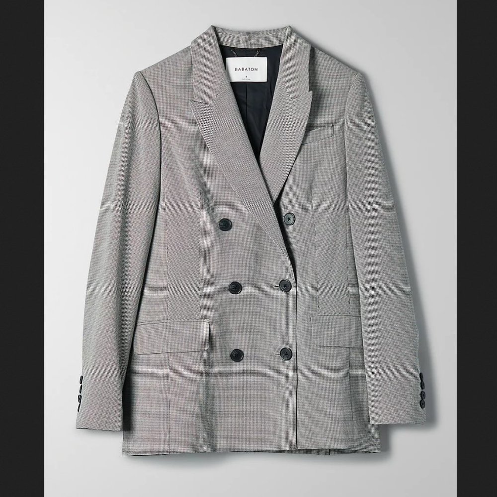 Aritzia Babaton Samuel houndstooth blazer sz 0